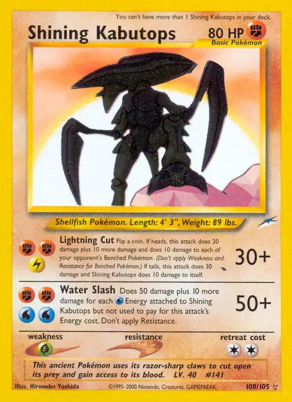 Shining Kabutops - 108/105 - Neo Destiny