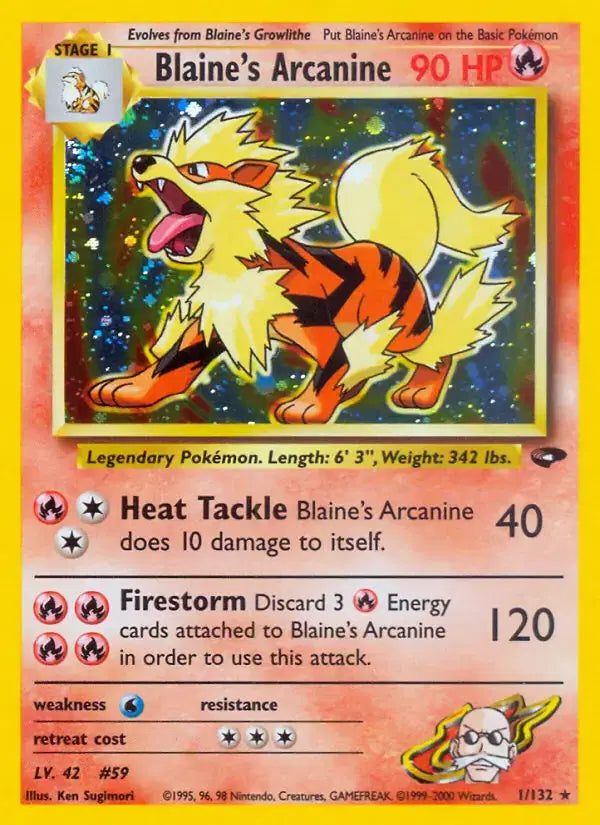 Blaine's Arcanine - 1/132 - Gym Challenge