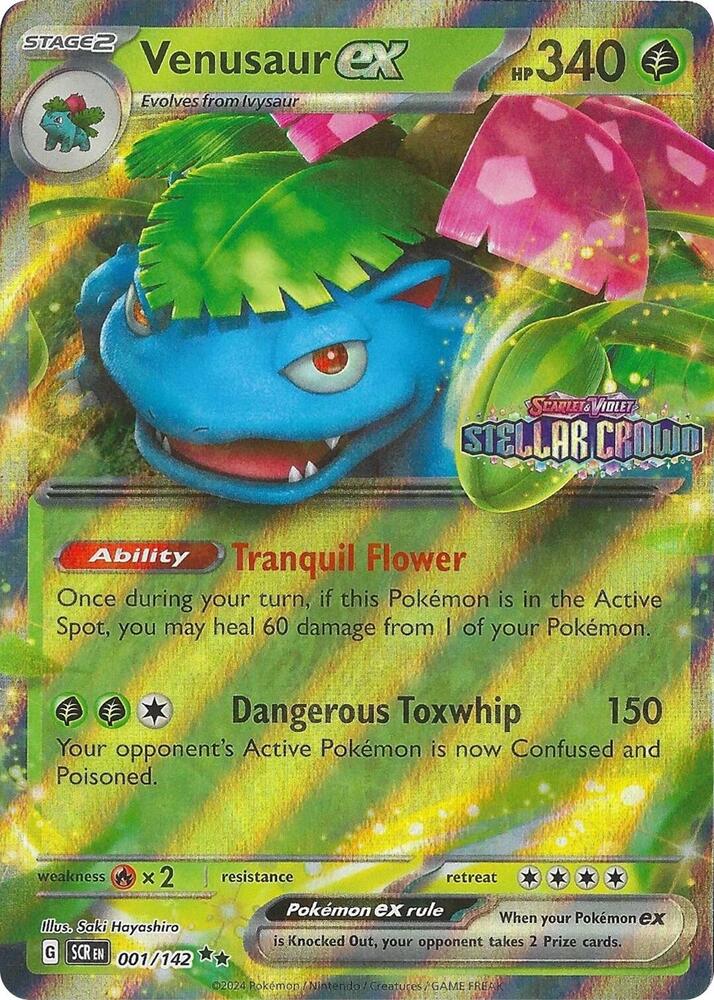 Venusaur ex - 001/142 - Stellar Crown Stamp - Miscellaneous