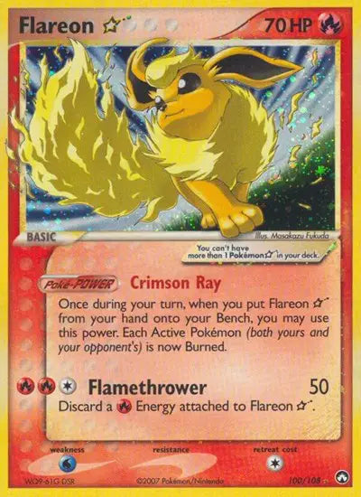 Flareon Gold Star - 100/108 - Ex Power Keepers