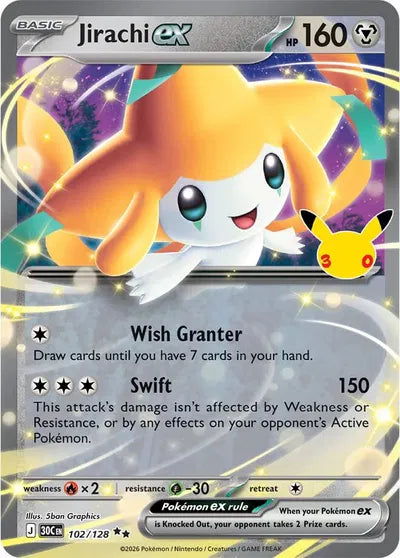 Jirachi ex - 102 - 30th Celebration