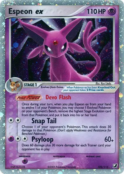 Espeon ex - 102/115 - Unseen Forces