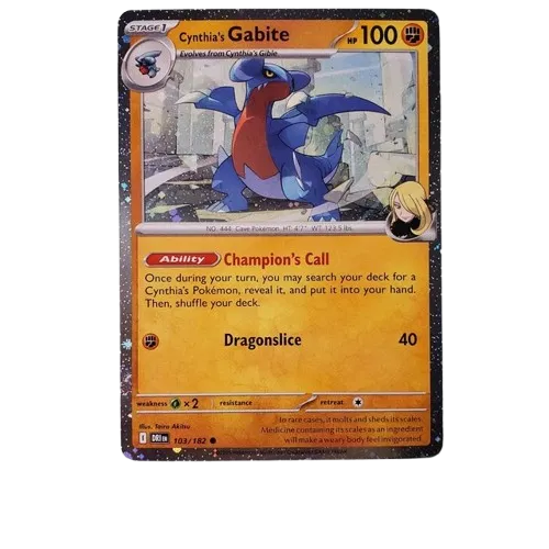 Cynthia's Gabite - 103/182 - Cosmos Holo - Miscellaneous Cards & Products