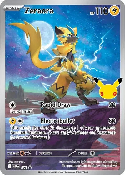 Zeraora - 103 - 30th Celebration - Mega Evolution Promos