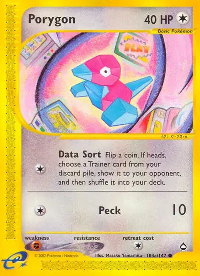 Porygon - 103a/147 - Aquapolis