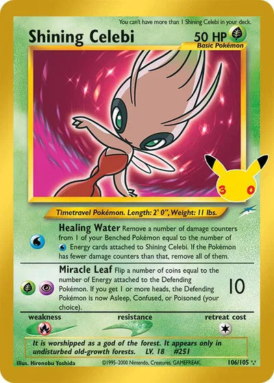 Shining Celebi - 106/105 - 30th Celebration - Classic Collection