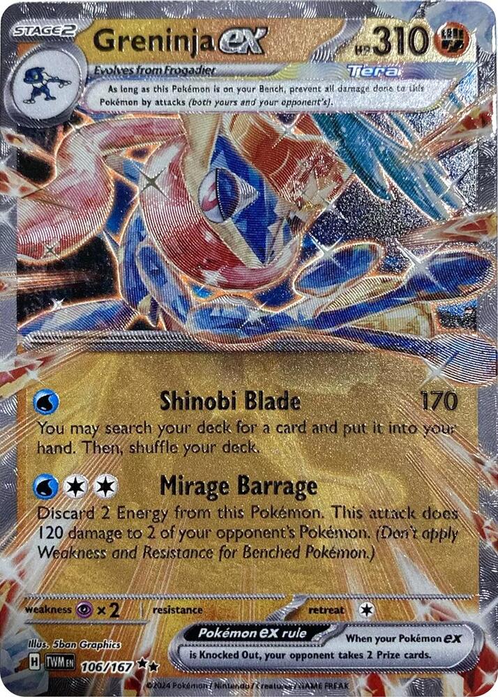 Greninja ex - 106/167 - GameStop Metal Card - Miscellaneous Cards & Products