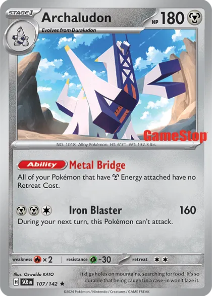 Archaludon - 107/142 - Gamestop Exclusive - Miscellaneous Cards & Products