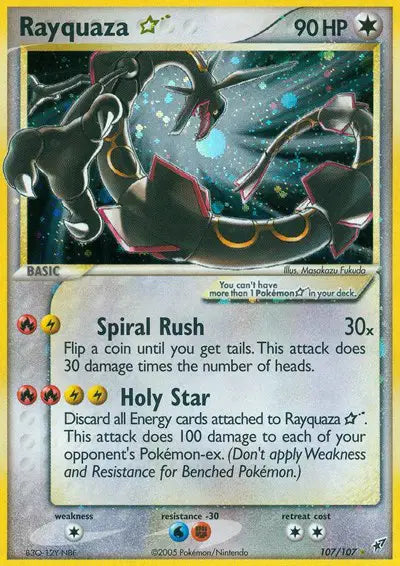 Rayquaza Gold Star - 107/107 - EX Deoxys
