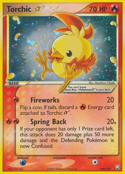 Torchic Gold Star - 108/109 - EX Team Rocket Returns