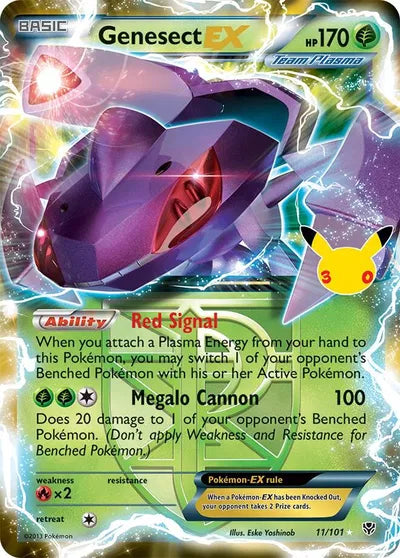 Genesect EX - Team Plasma - 11/101 - 30th Celebration - Classic Collection