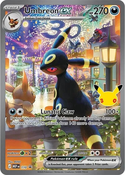 Umbreon ex - 110 - 30th Celebration - Mega Evolution Promos