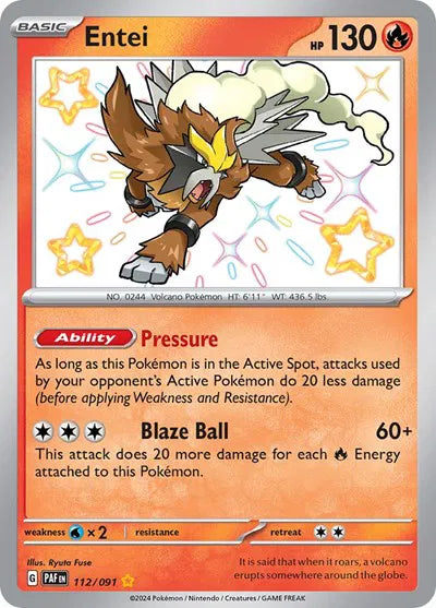 Entei - 112/091 - Paldean Fates