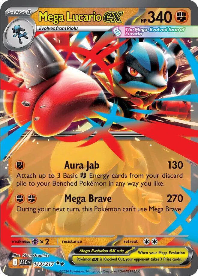 Mega Lucario ex - 113/217 - Ascended Heroes