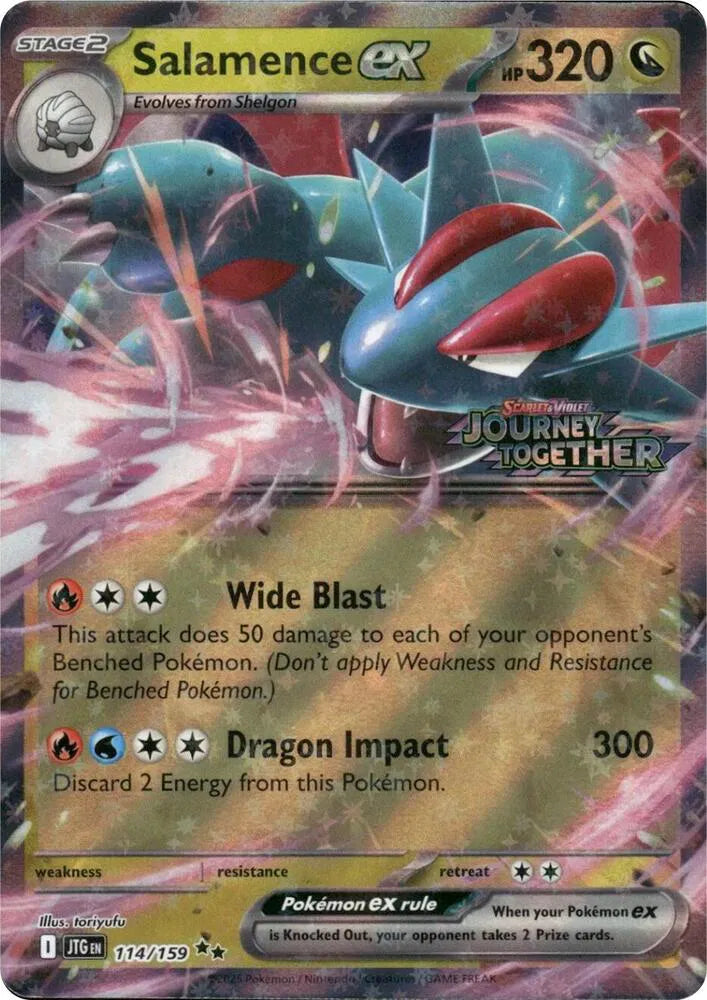Salamence ex - 114/159 - Journey Together Stamped - Miscellaneous Cards & Products