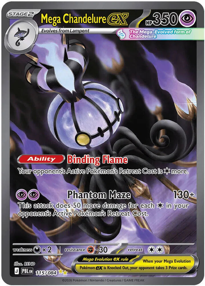 Mega Chandelure ex - 115/084 - Pitch Black