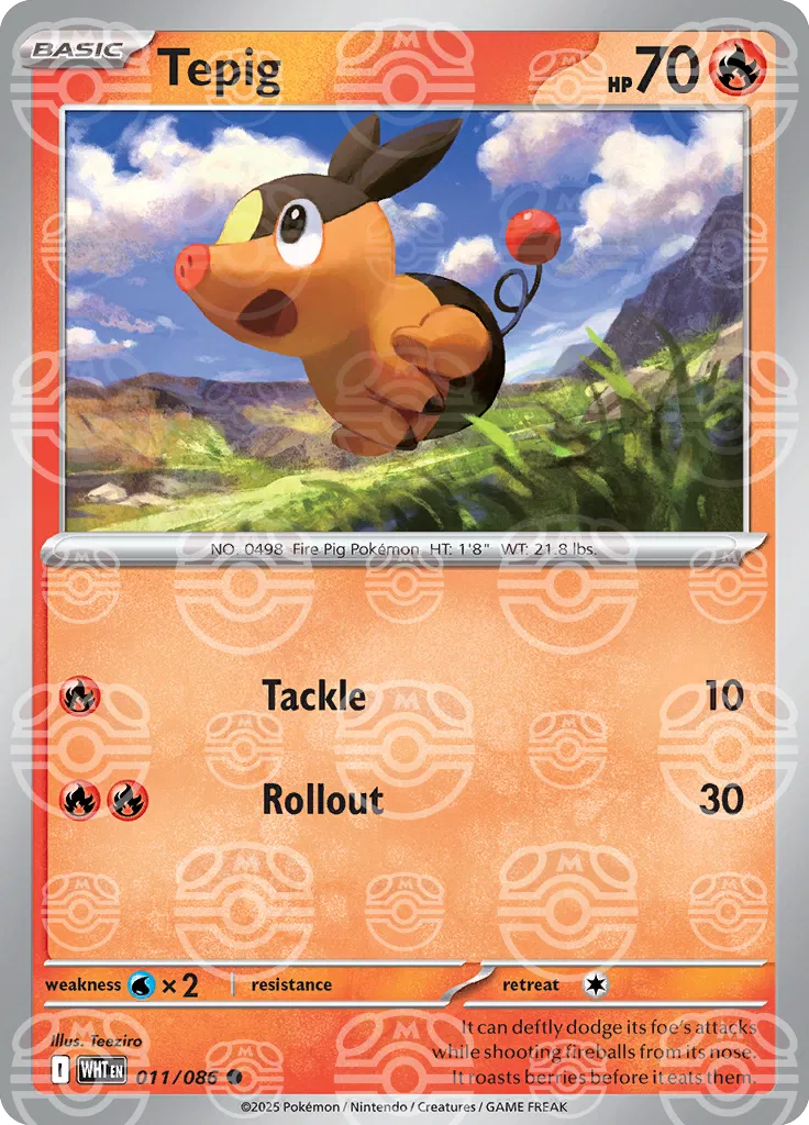 Tepig - 011/086 - White Flare