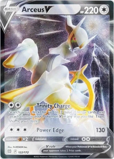 Arceus V - 122/172 - Metal Card - Miscellaneous Cards & Products