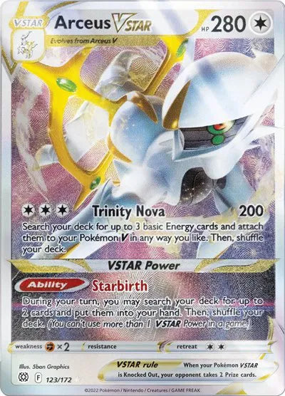 Arceus VSTAR - 123/172 - Metal Card - Miscellaneous Cards & Products