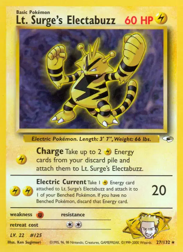 Lt. Surge's Electabuzz - 27/132 - Gym Heroes