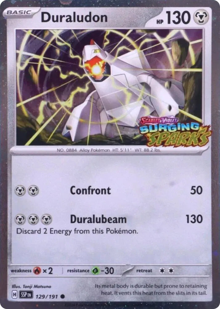 Duraludon - 129/191 - Surging Sparks Stamped - Miscellaneous Cards & Products