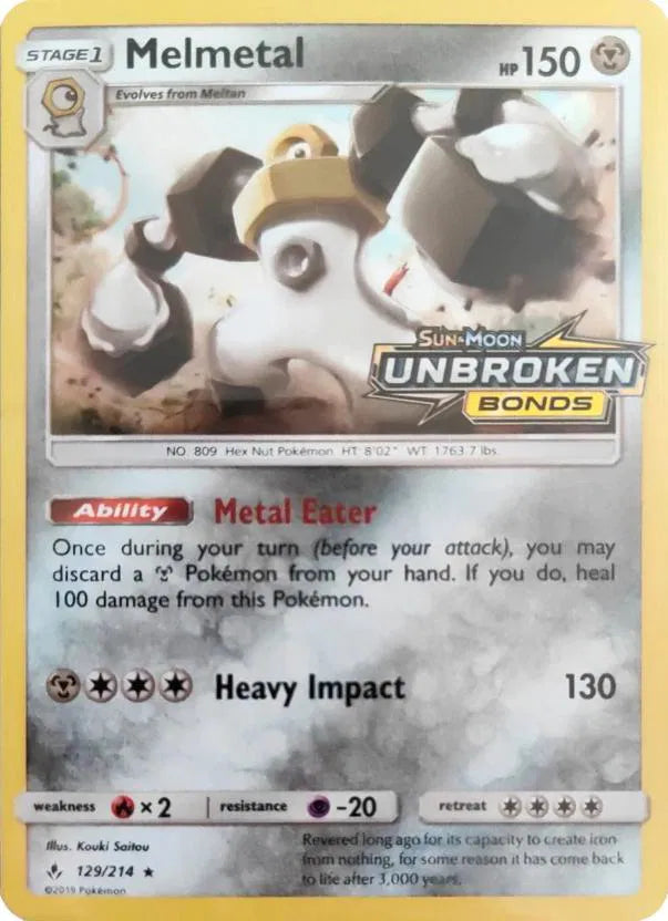 Melmetal - 129/214 - Unbroken Bonds Stamped - Miscellaneous Cards & Products