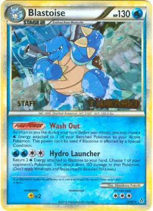 Blastoise - 13/95 -  Staff Prerelease - HGSS Promos