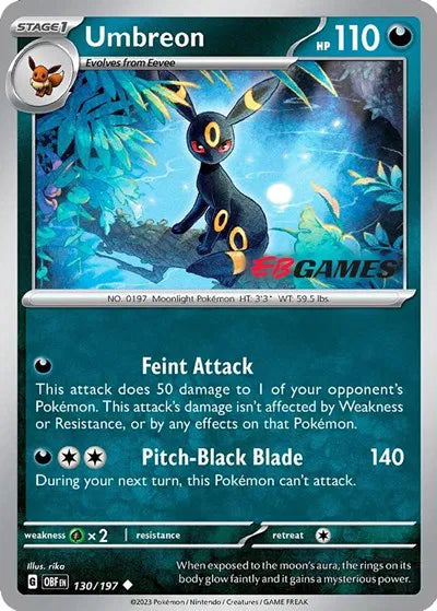 Umbreon - 130/197 - EBGames Exclusive - Miscellaneous Cards & Products