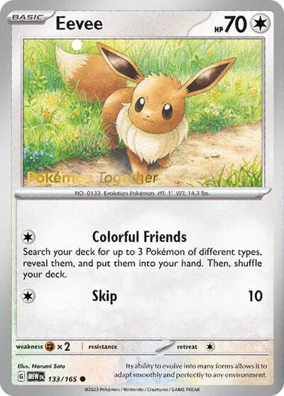 Eevee - 133/165 - Pokemon Together - Miscellaneous Cards & Products