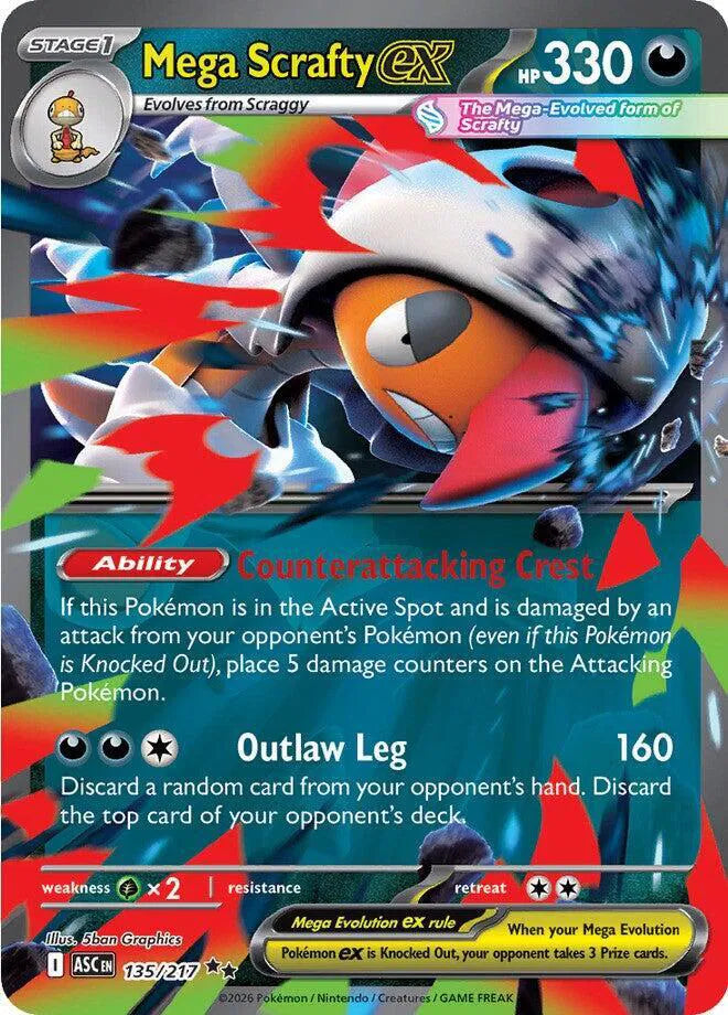 Mega Scrafty ex - 135/217 - Ascended Heroes