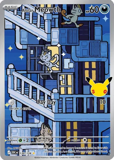 Alolan Meowth - 139 - 30th Celebration