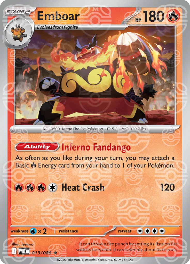Emboar - 013/086 - White Flare
