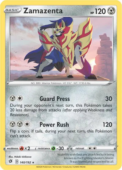Zamazenta - 140/192 - Cracked Ice Holo - Deck Exclusives