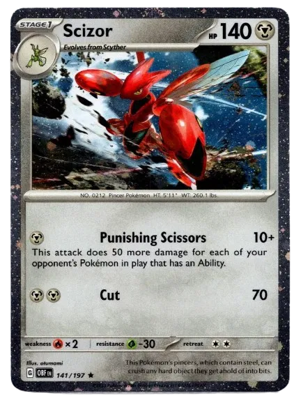 Scizor - 141/197 - Cosmos Holo - Miscellaneous Cards & Products