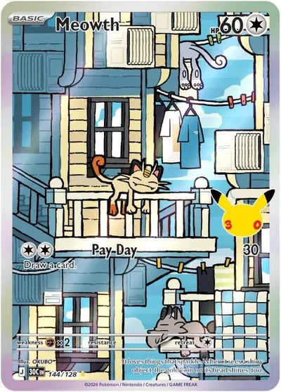 Meowth - 144 - 30th Celebration