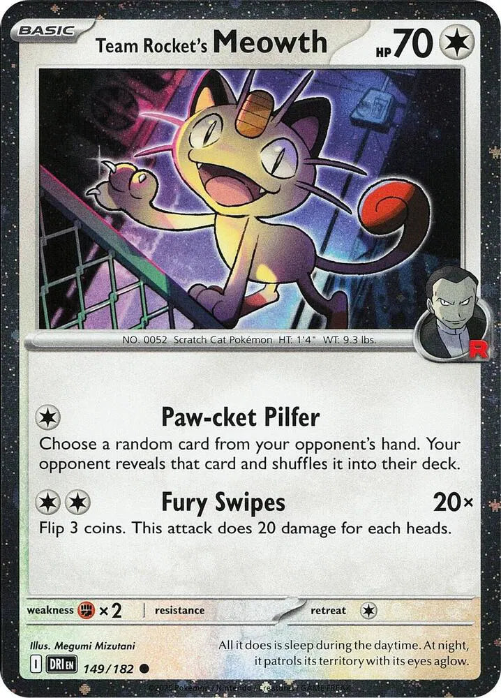 Team Rocket's Meowth - 149/182 - Cosmos Holo - Miscellaneous Cards & Products