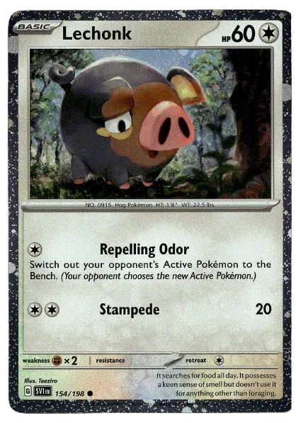 Lechonk - 154/198 - Cosmo Holo - Miscellaneous Cards & Products
