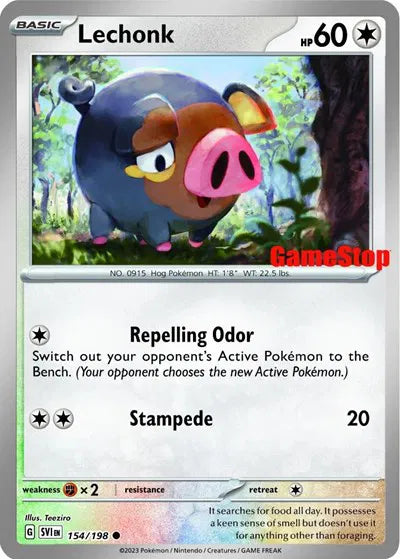 Lechonk - 154/198 - GameStop Promo - Miscellaneous Cards & Products