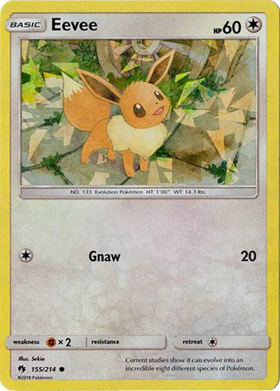 Eevee - 155/214 - Let's Play, Eevee! - Cracked Ice Holo - Deck Exclusives