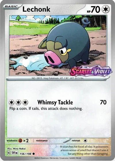 Lechonk - 156/198 - Best Buy Promo - Miscellaneous Cards & Products
