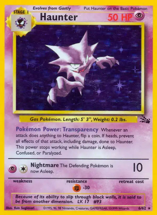Haunter - 6/62 - Fossil