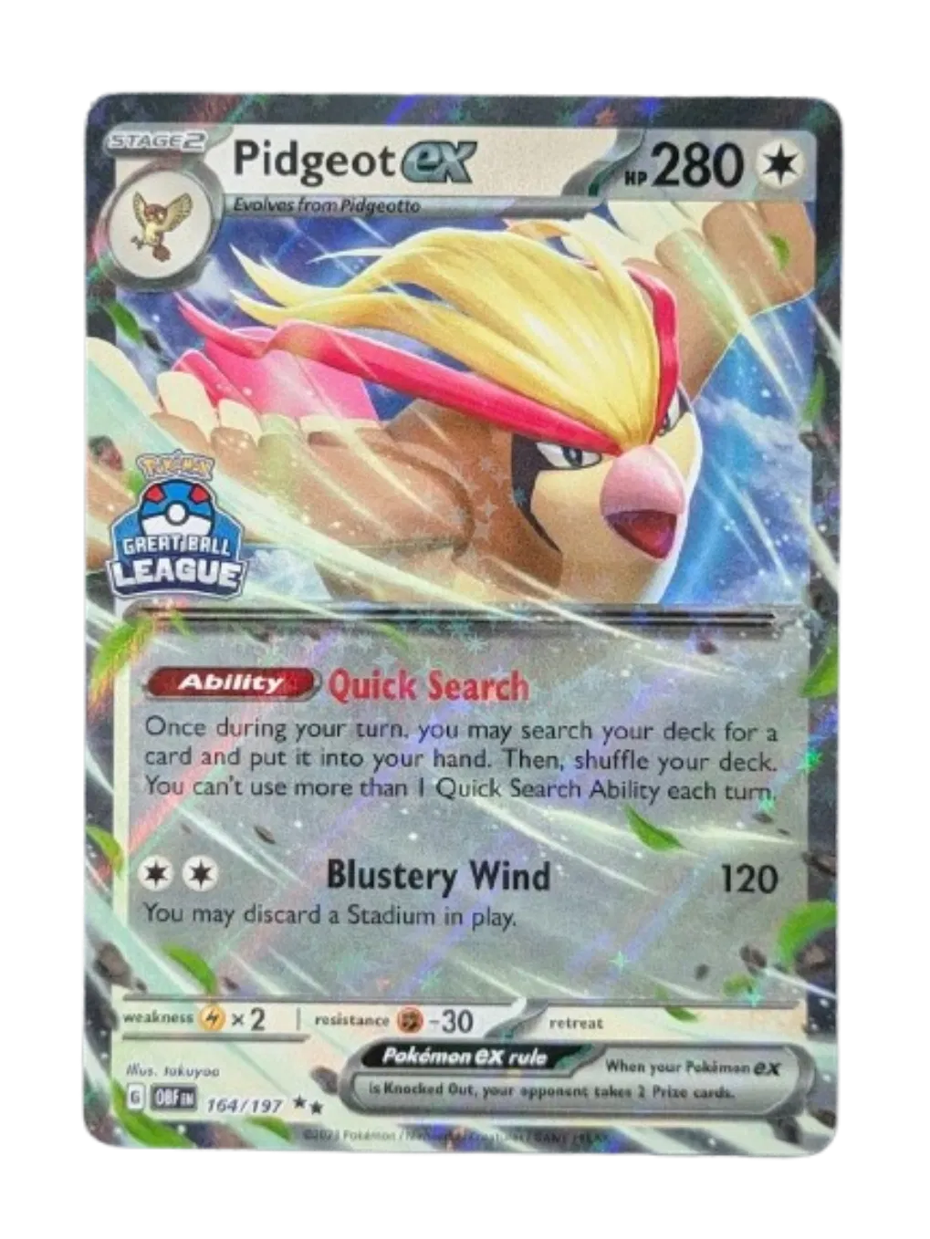 Pidgeot Ex - 164/197 - Great Ball League - Miscellaneous Cards & Products