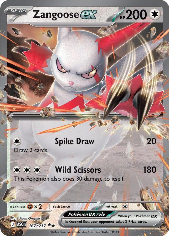 Zangoose ex - 167/217 - Ascended Heroes