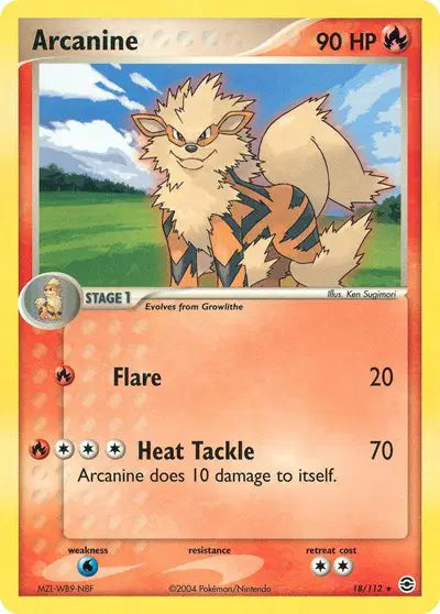 Arcanine - 18/112 - Ex FireRed & LeafGreen