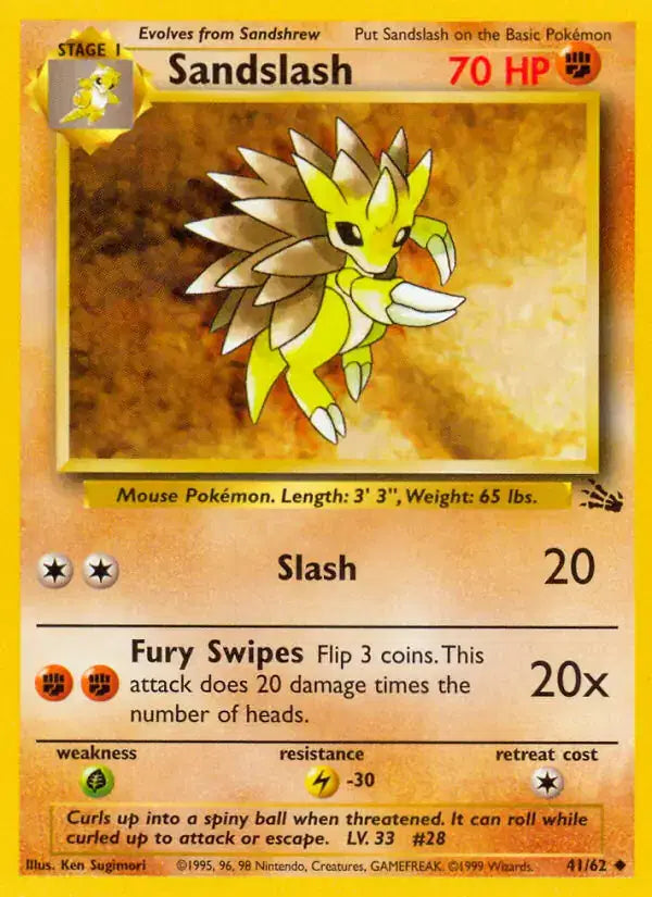 Sandslash - 41/62 - Fossil