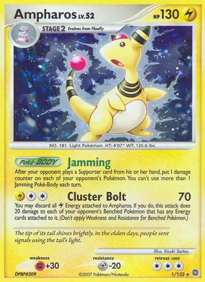 Ampharos - 1/132 - Secret Wonders