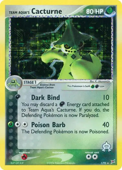 Team Aqua's Cacturne - 1/95 - Ex Team Magma vs Team Aqua