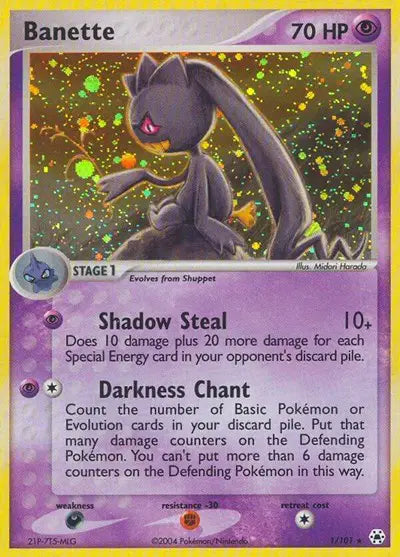 Banette - 1/101 - EX Hidden Legends
