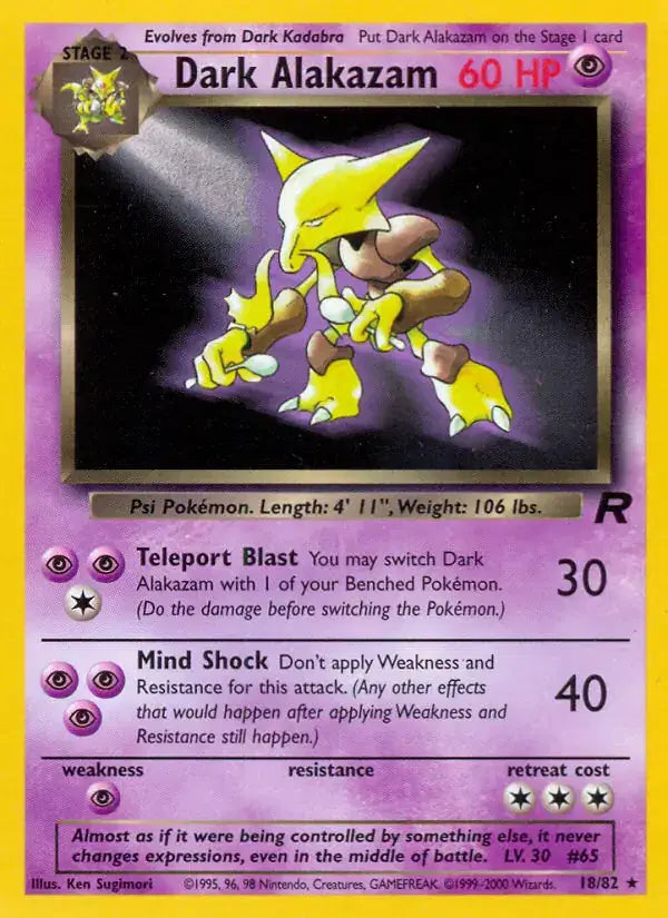 Dark Alakazam - 18/82 - Team Rocket