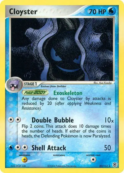 Cloyster - 20/112 - Ex FireRed & LeafGreen